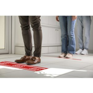 Cinta adhesiva de señalización de stop 100 cm roja