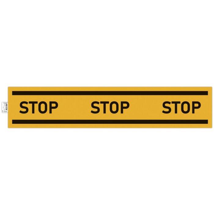 Señal adhesiva Stop obligatorio amarillo 100 cm