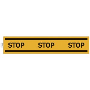 Señal adhesiva Stop obligatorio amarillo 100 cm