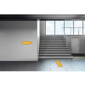 Etiqueta adhesiva circulación forzada 100 cm