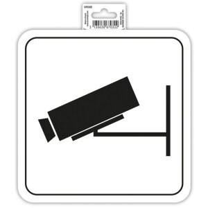 Cartel adhesivo videovigilancia 20 cm
