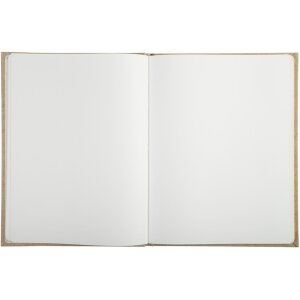 Libro de visitas Kraft 27x22 cm ribete dorado