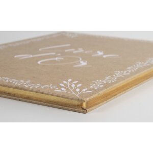 Libro de visitas Kraft 27x22 cm ribete dorado