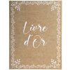 Libro de visitas Kraft 27x22 cm ribete dorado
