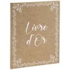 Libro de visitas Kraft 27x22 cm ribete dorado