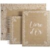Libro de visitas Kraft 27x22 cm ribete dorado