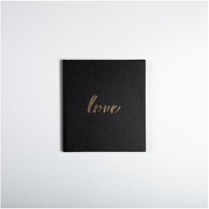 Libro de visitas Love 21x19 cm negro