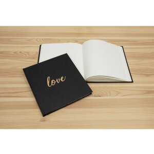 Libro de visitas Love 21x19 cm negro