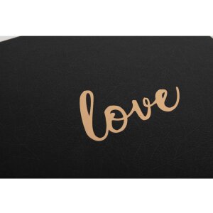 Libro de visitas Love 21x19 cm negro