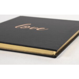 Libro de visitas Love 21x19 cm negro
