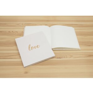 Exacompta Libro de Visitas Love 21x19 cm blanco 140 páginas blancas