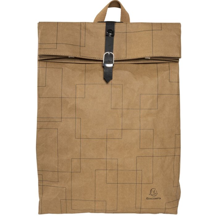 Mochila Exacompta 32x44x12 cm Papel Piel Look Eterneco Marrón