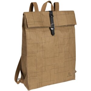 Mochila Exacompta 32x44x12 cm Papel Piel Look Eterneco Marrón