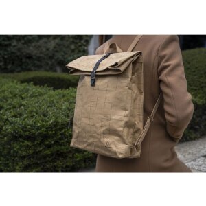 Mochila Exacompta 32x44x12 cm Papel Piel Look Eterneco Marrón