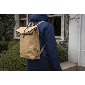 Mochila Exacompta 32x44x12 cm Papel Piel Look Eterneco Marrón