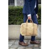 Exacompta bolso 39x29x15cm papel cuero look Eterneco marrón motivos geométricos