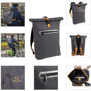 Exacompta mochila impermeable Exactive Young 33x49x14cm gris tormenta