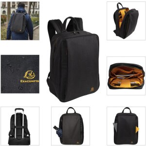 Mochila Exacompta 29,5x39,5x15 cm Exactive Smart Negra