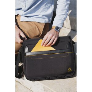 Bandolera Exacompta Exactive para portátiles de hasta 14 pulgadas negro 38x30,5x10 cm