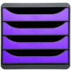 Exacompta 310720D Cajonera Big Box 4 cajones Iderama Morado