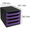 Exacompta 310720D Cajonera Big Box 4 cajones Iderama Morado