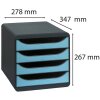 Exacompta 310782D Cajonera Big Box 4 cajones Iderama turquesa