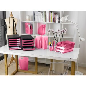 Exacompta 3097284D Cajonera Big Box Plus 5 cajones Iderama color frambuesa