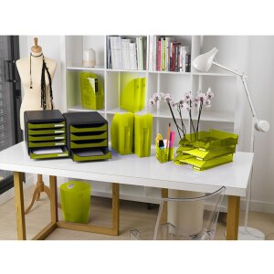 Exacompta Papelera Ecobin 15 litros Chromaline 26,3x33,5 cm Verde Anís
