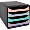 Exacompta cajonera Big Box Plus Aquarel 4 cajones abiertos A4+ apilable