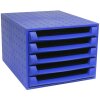 Exacompta cajonera THE BOX 5 cajones abiertos Forever azul cobalto