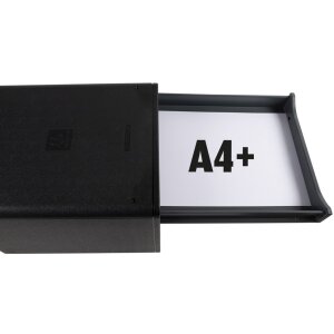 Exacompta 3104214D Cajonera Big Box Plus 4 cajones abiertos Negro Brillante