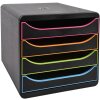 Exacompta Cajonera Big Box Plus Office Negro-Harlequín