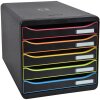 Exacompta cajonera Big Box Plus 5 cajones Negro/Harlequín