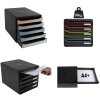 Exacompta cajonera Big Box Plus 5 cajones Negro/Harlequín