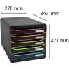 Exacompta cajonera Big Box Plus 5 cajones Negro/Harlequín