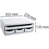 Exacompta 319740D TOOLBOX módulo de almacenamiento 4 cajones gris claro