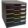 Exacompta cajonera MODULO A4 Negro-Harlequín 5 cajones cerrados
