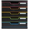 Exacompta cajonera MODULO A4 Negro-Harlequín 5 cajones cerrados