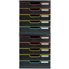 Exacompta cajonera MODULO A4 Negro-Harlequín 5 cajones cerrados