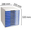 Exacompta Modulo A4 10 cajones Azul Oficina