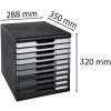 Exacompta cajonera MODULO A4 10 cajones Gris