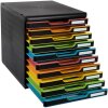 Exacompta cajonera MODULO A4 Negro/Harlequín 10 cajones cerrados