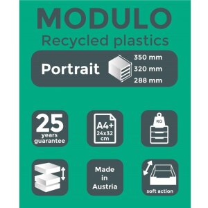 Exacompta 325041D Cajonera MODULO A4 3 cajones cerrados