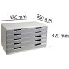 Exacompta cajonera MODULO A3 5 cajones cerrados gris piedra