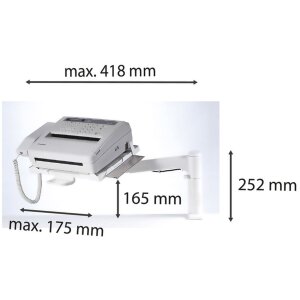 Exacompta 89340D Brazo giratorio Televario gris claro 345x262 mm hasta 5 kg