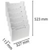 Exacompta 63240D Soporte mural modular para folletos 6 compartimentos A4 formato horizontal