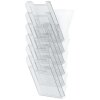 Exacompta soporte mural para folletos 6 compartimentos A4 cristal vertical listo para montar