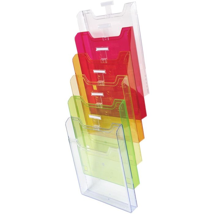 Exacompta 64799D Portafolletos de pared 6 compartimentos A4 colores del arco iris Linicolor