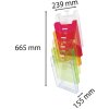 Exacompta 64799D Portafolletos de pared 6 compartimentos A4 colores del arco iris Linicolor