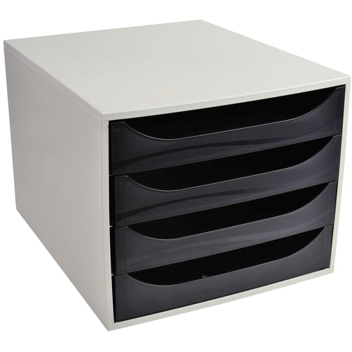 Exacompta ECOBOX cajonera 4 cajones negro